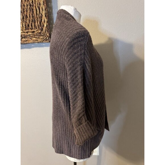 Barefoot Dreams Open Cardigan Sweater Small Medium Brown Dolman Sleeve NEW - Picture 4 of 11